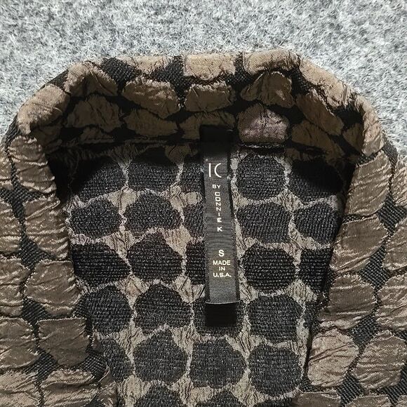 IC ConnieK Open Blazer VTG SzSm Oversized Lightweight Artsy Lagenlook Boho Glam - Picture 3 of 16